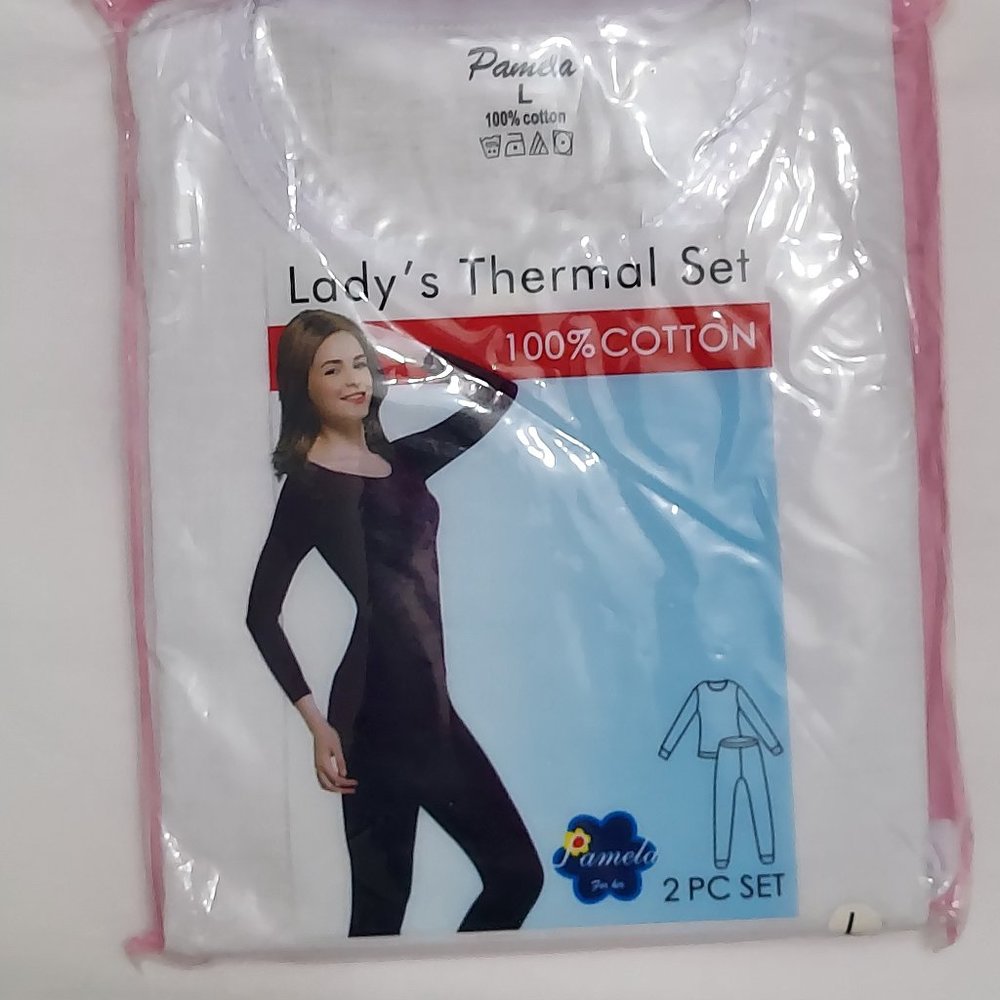 Pamela Lady's Thermal 2-pc. Set 100% Cotton  New with Tag